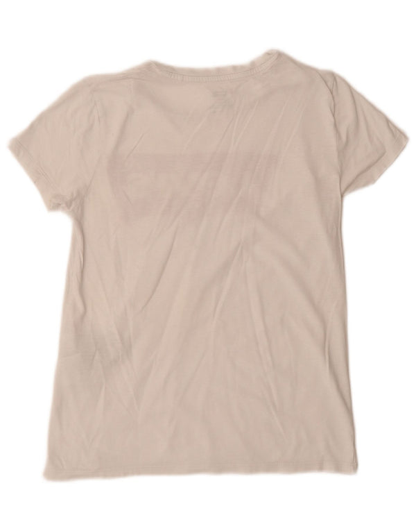 LEVI'S T-Shirt Graphique Femme UK 6 XS Blanc Coton