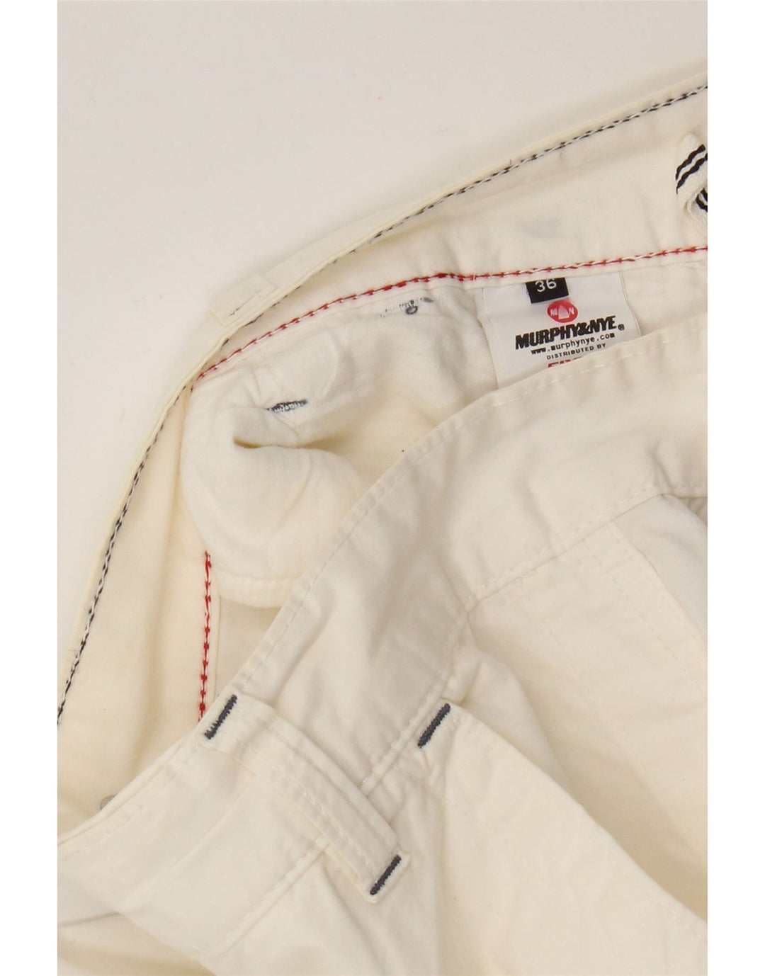 Murphy & Nye Short Chino Homme W36 Grand Coton Blanc