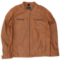 Bruno Banani Veste de motard en cuir pour homme UK 44 2XL Marron