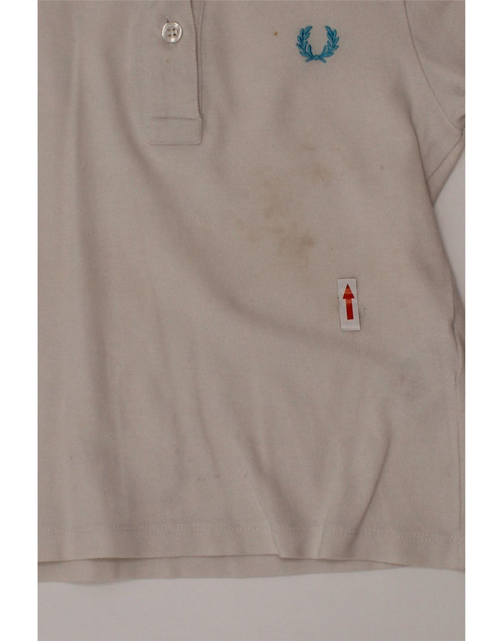 Fred Perry Polo Garçon 3-4 ans Coton Blanc Cassé