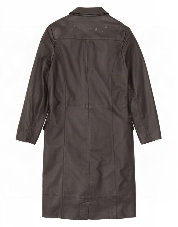 Yuppie Manteau en cuir surdimensionné pour femme EU 34 XS Noir