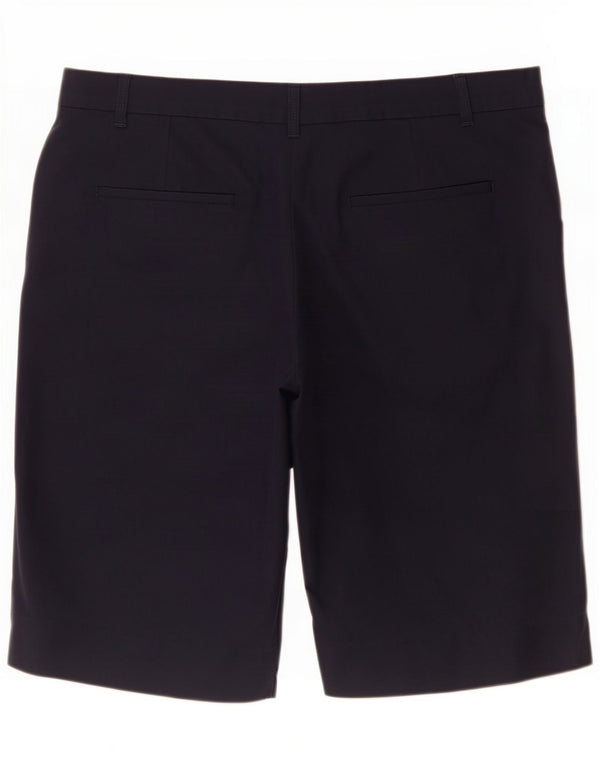 Marks & Spencer Short Chino pour Femme UK 14 Large W34 Bleu Marine Coton