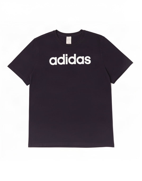 Adidas Mens Graphic T-Shirt Top 2XL Bleu Marine Coton