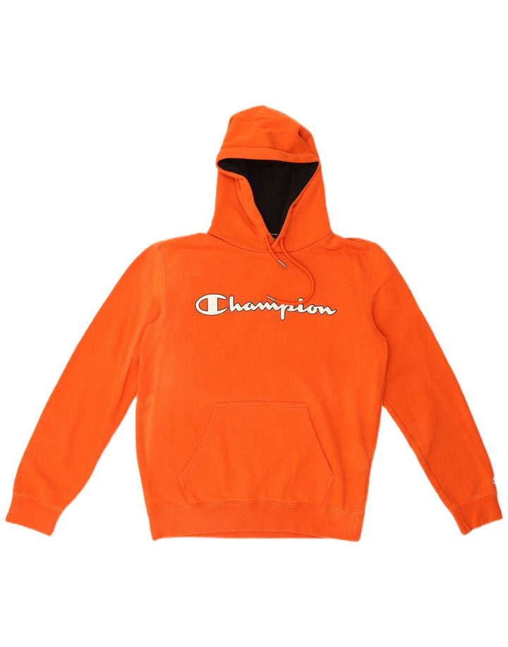 Champion Pull à Capuche Graphique Homme Orange Moyen