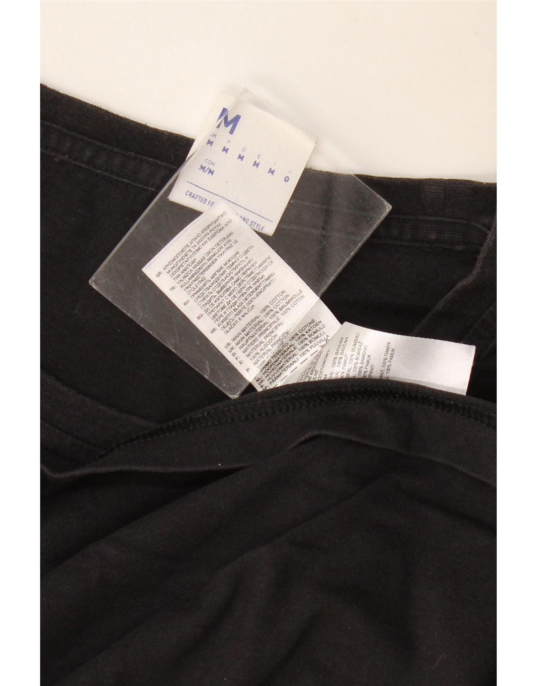 REEBOK T-Shirt Graphique Homme Noir Moyen Coton