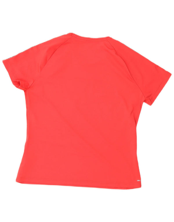 Adidas Climalite T-Shirt Top UK 20/22 XL Rouge Polyester