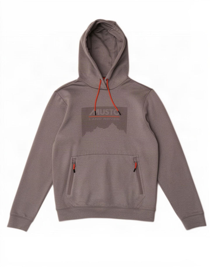 Musto Pull à capuche graphique pour homme Gris moyen Polyester