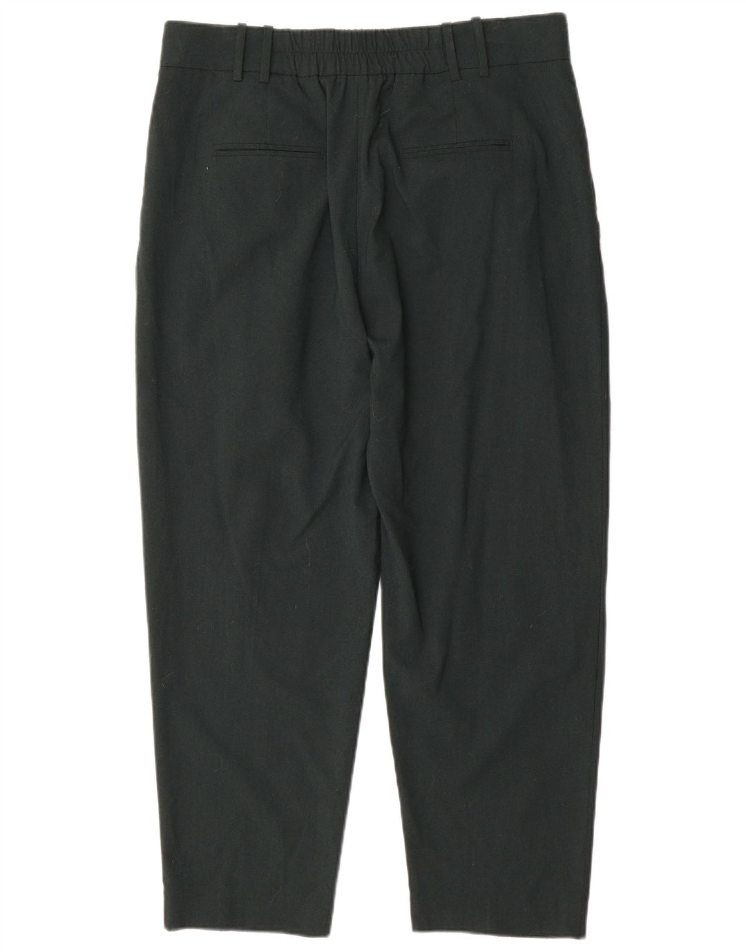 Zara Pantalon court pour femme XL W36 L26 Vert Polyester