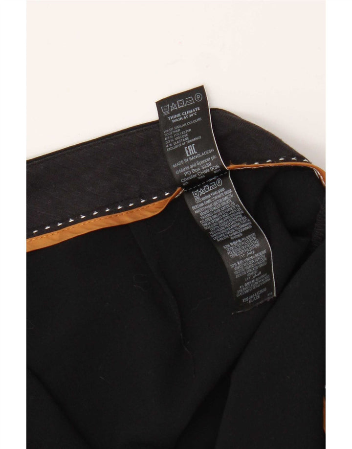 Marks & Spencer Pantalon de costume bootcut pour femme UK 12 Medium W32 L30 Noir