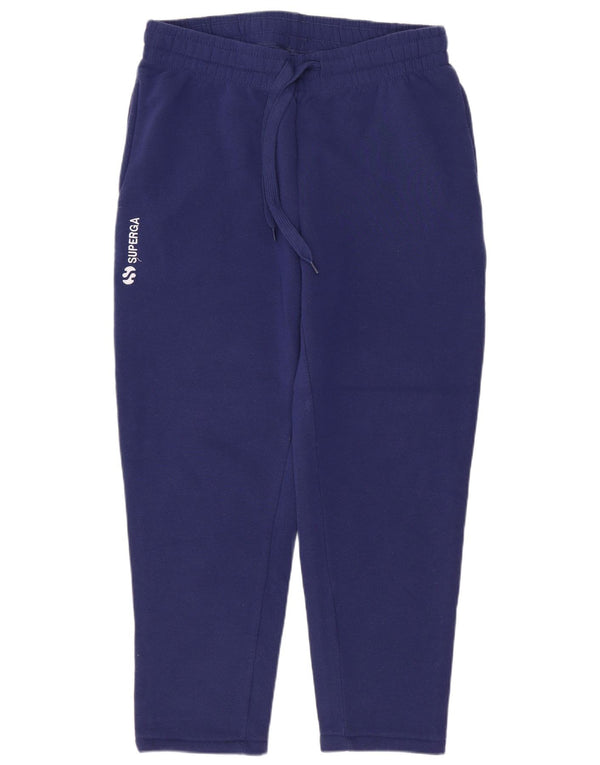SUPERGA Pantalon de survêtement court pour femme UK 12 Bleu marine moyen Polyester