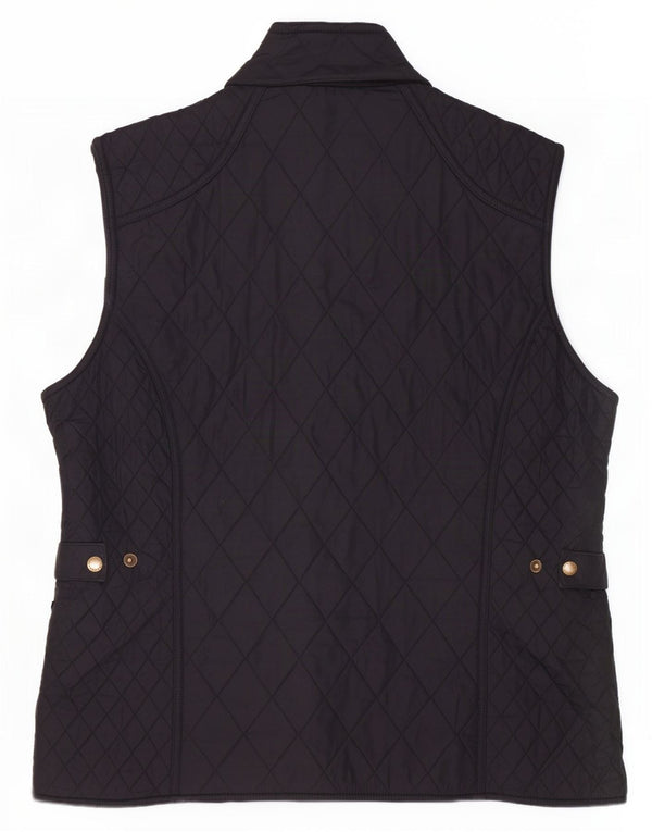 Barbour Gilet matelassé pour femme UK 16 Large Noir Polyester Classique