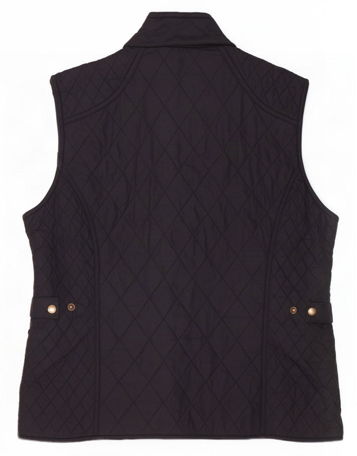 Barbour Gilet matelassé pour femme UK 16 Large Noir Polyester Classique