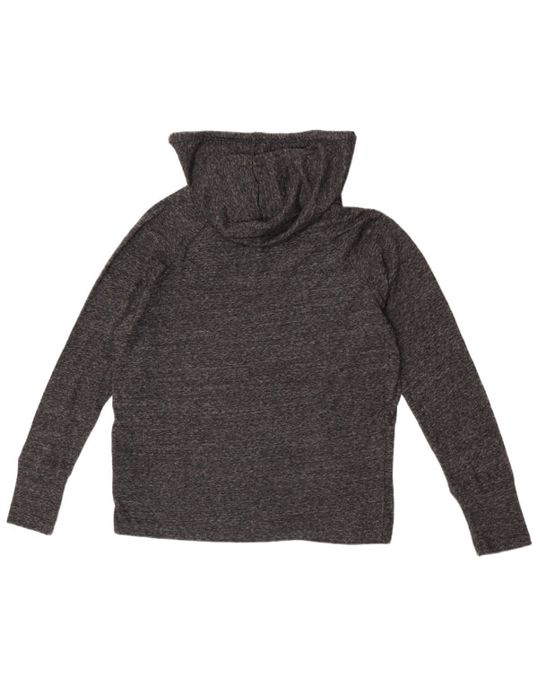 Roxy Pull à capuche surdimensionné pour femme UK 44 Bleu marine moyen en coton moucheté