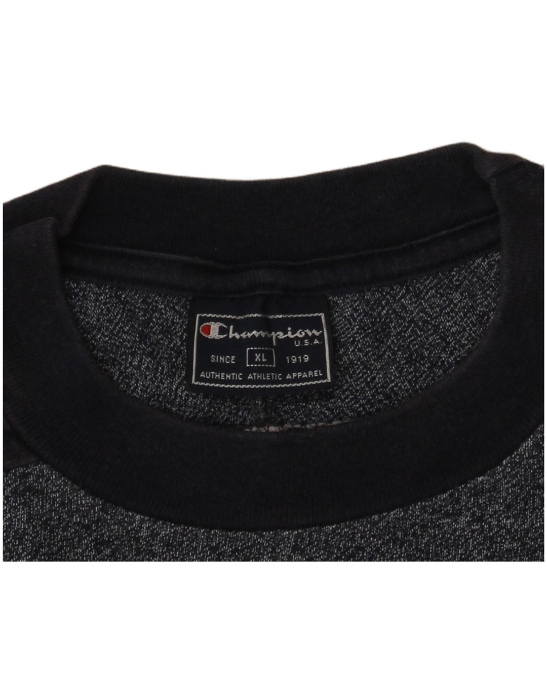 Champion T-Shirt Homme Top XL Bleu Marine Moucheté