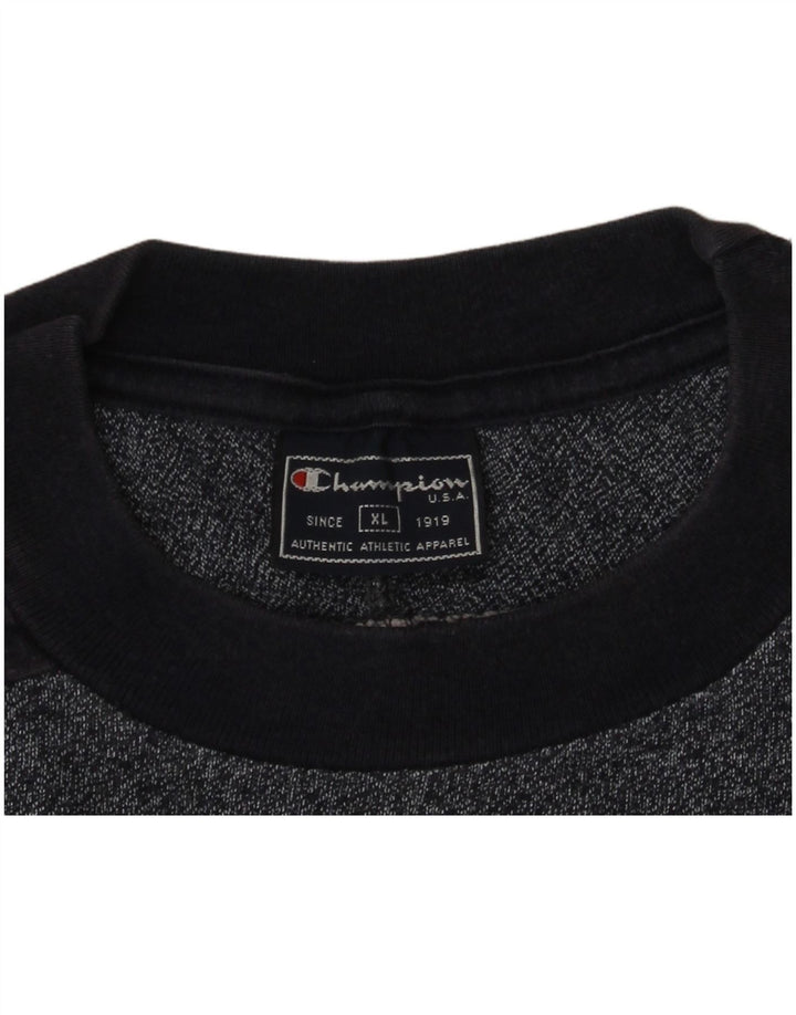 Champion T-Shirt Homme Top XL Bleu Marine Moucheté