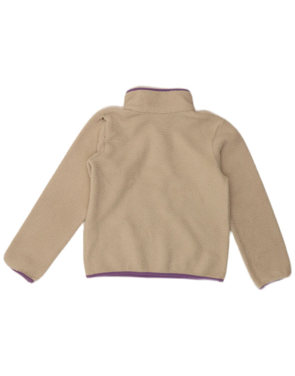Columbia Pull Polaire à Col Boutonné Fille 10-11 Ans Beige Moyen Sports