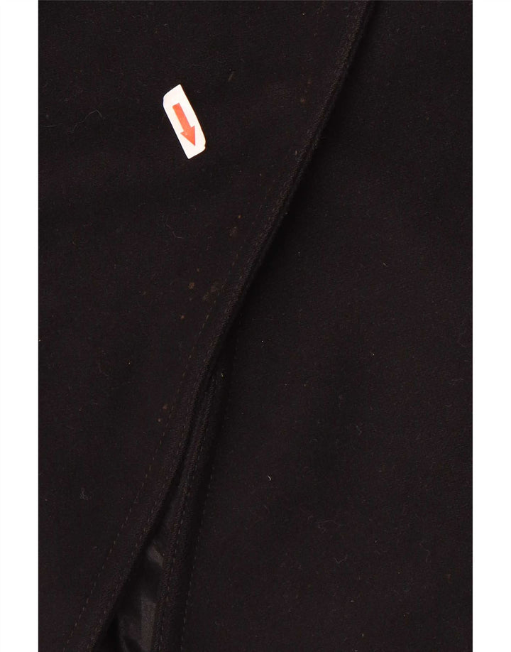Benetton Pardessus Femme UK 44 Laine Noir Moyen