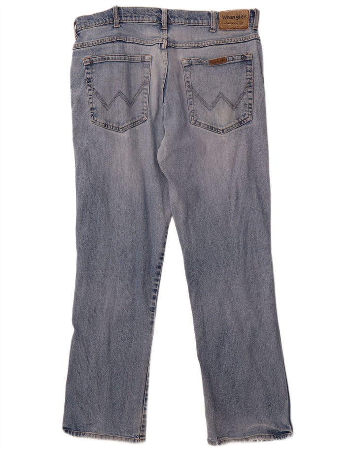 WRANGLER Mens Regular Fit Straight Jeans W36 L29 Blue Cotton