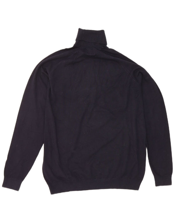 Zara Pull col roulé pour femme UK 18 XL Bleu marine