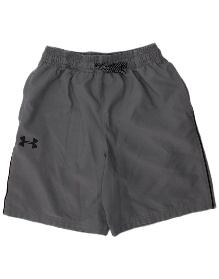 Under Armour Short de Sport Graphique Garçon 10-11 Ans Gris Moyen Sports