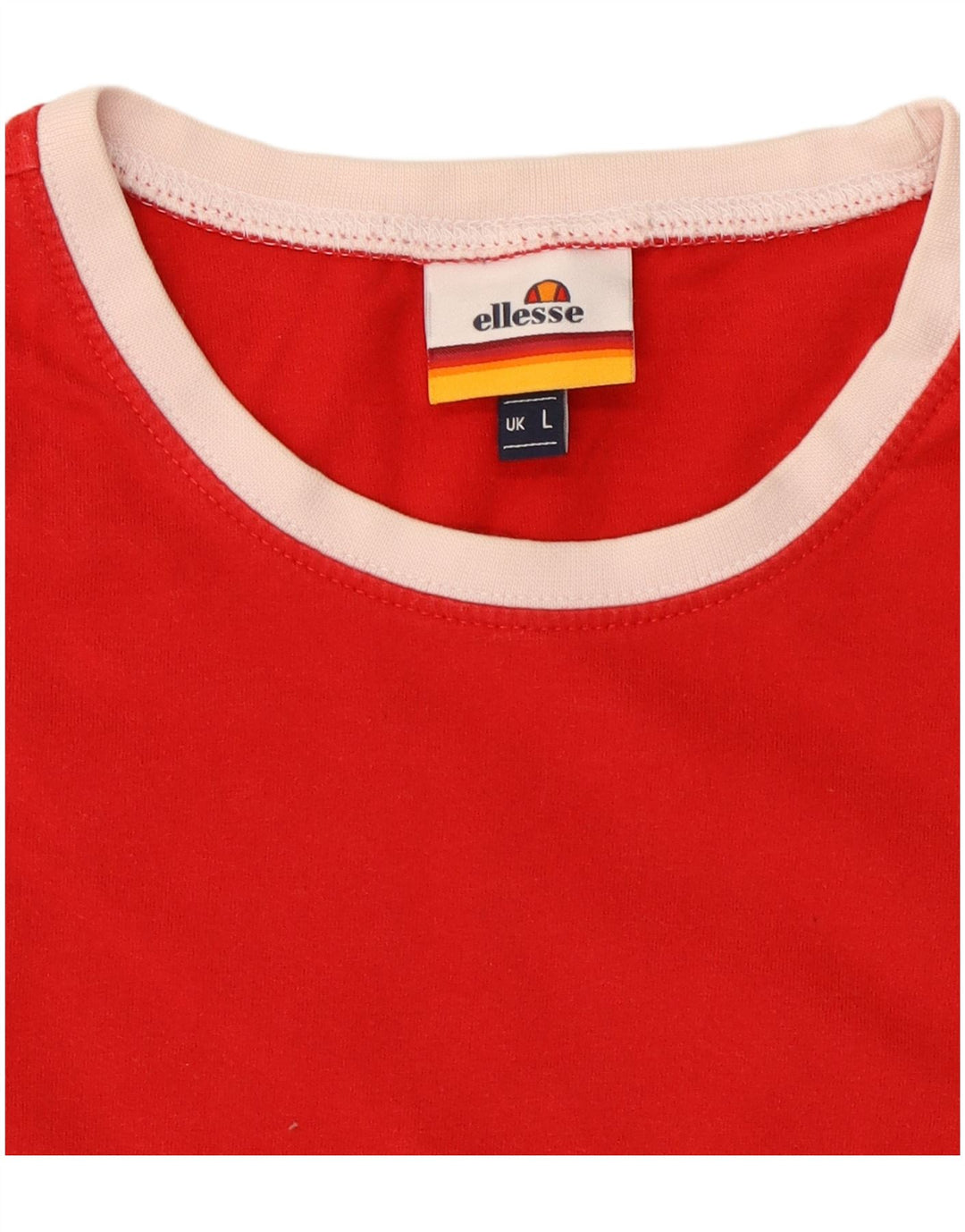 Ellesse T-Shirt Graphique Haut Large Rouge Coton Homme