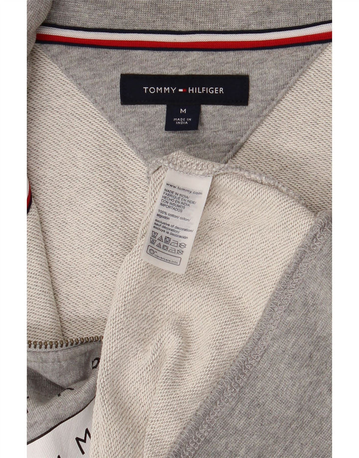 Tommy Hilfiger Veste de Survêtement Graphique Homme Gris Moyen Chiné Coton