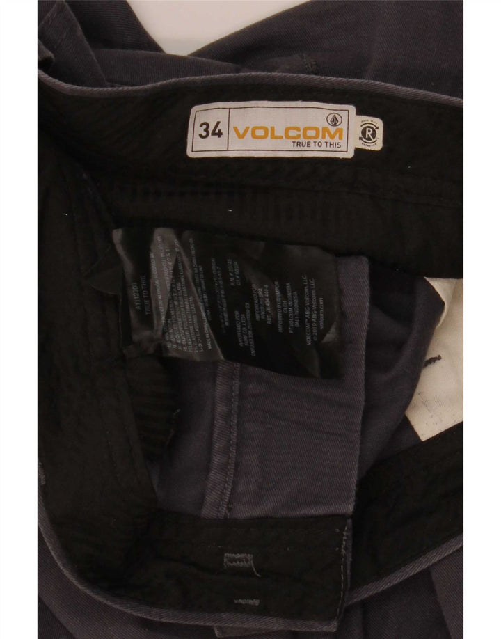 Volcom Pantalon Chino Droit Homme W34 L32 Gris Coton