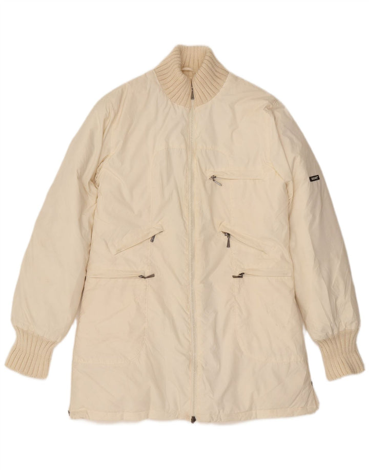 manteau rembourré femme vintage IT 48 XL Off White Polyester