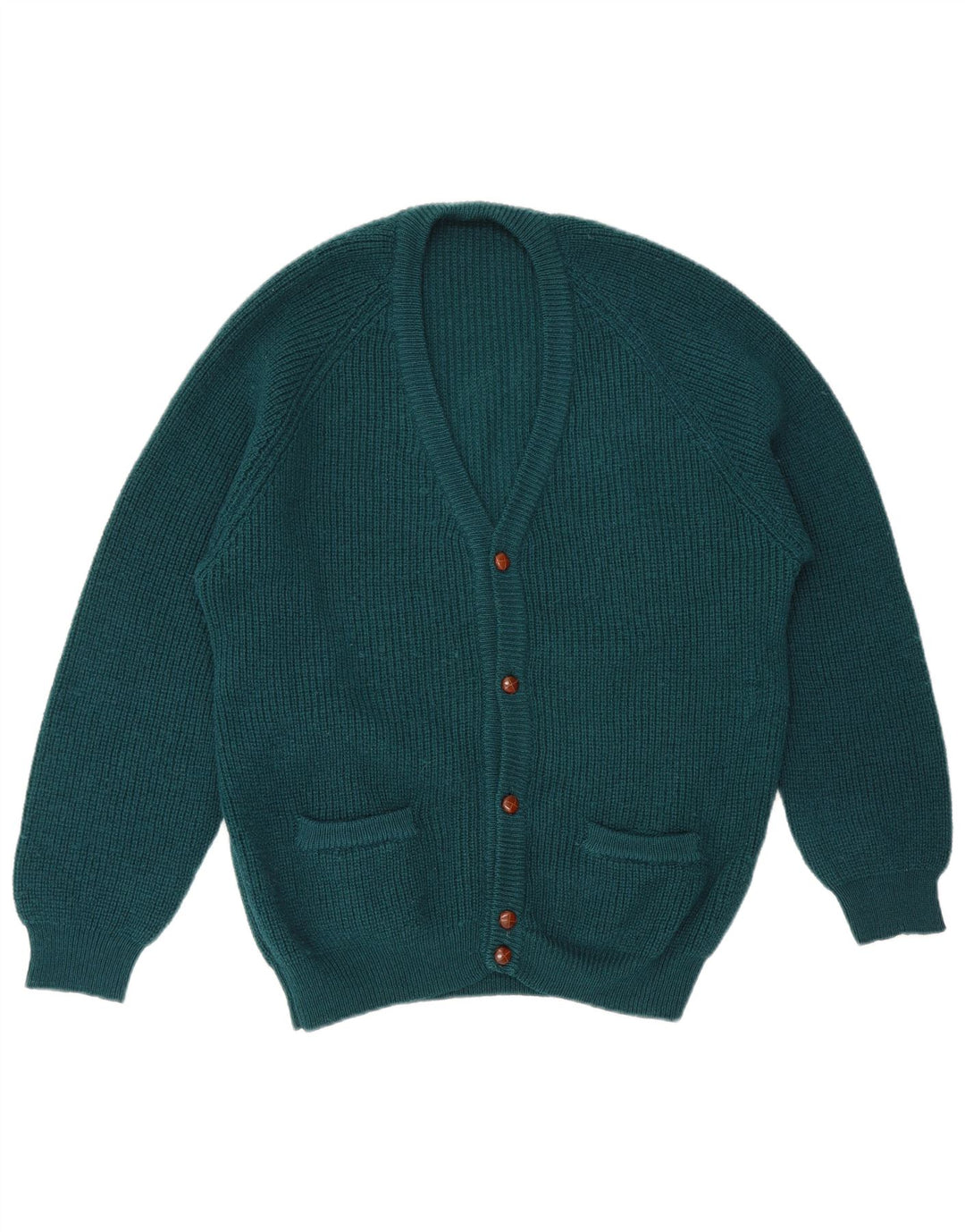 vintage Mens Cardigan Pull Grande Laine Verte