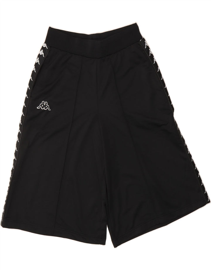 KAPPA Mens Graphic Bermuda Sport Shorts Small  Black Polyester Vintage Kappa and Second-Hand Kappa from Messina Hembry 