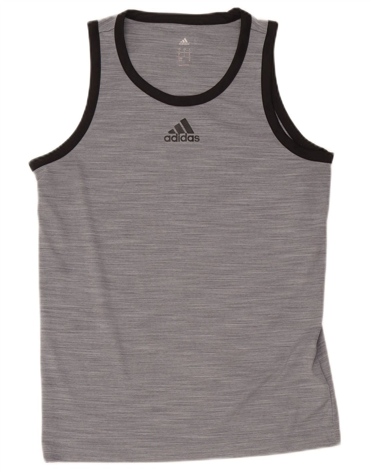 Adidas Débardeur Homme Petit Gris Moucheté Polyester