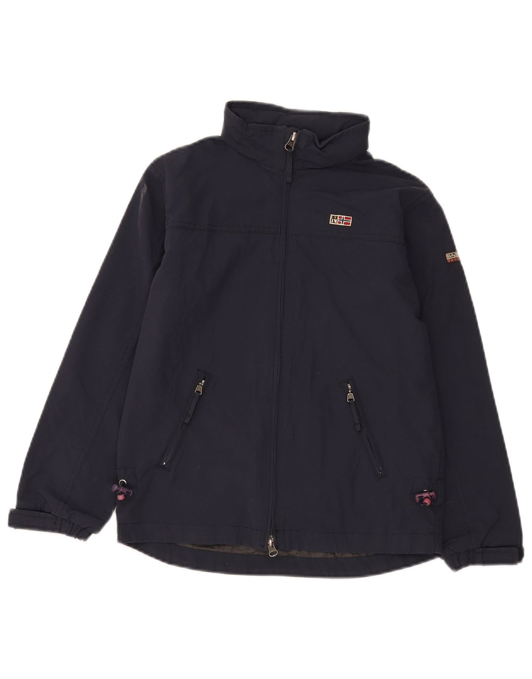 Napapijri Veste de pluie à capuche garçon 9-10 ans bleu marine polyamide