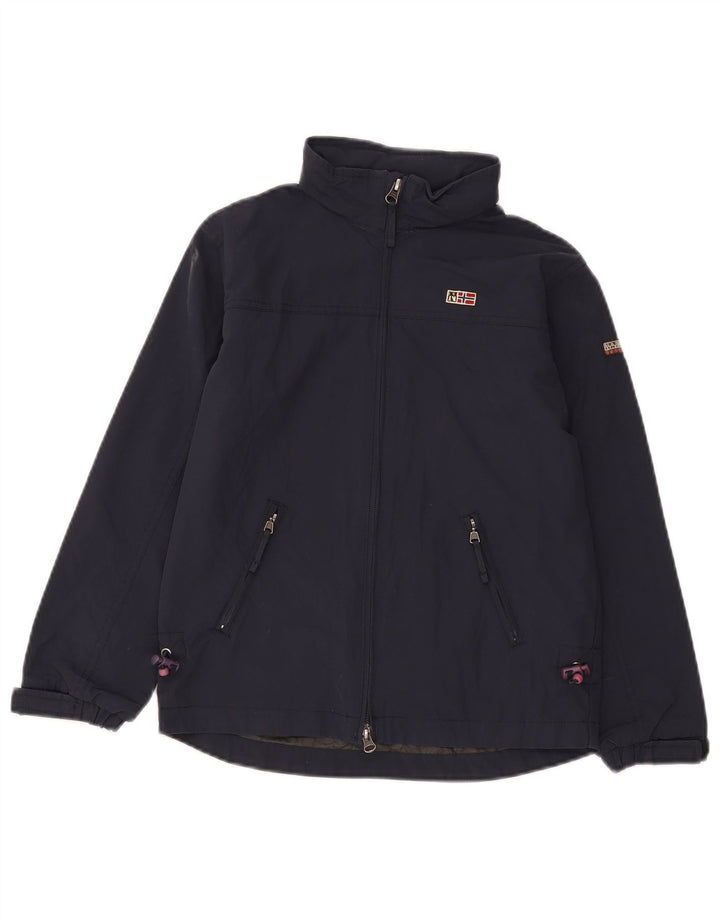 Napapijri Veste de pluie à capuche garçon 9-10 ans bleu marine polyamide