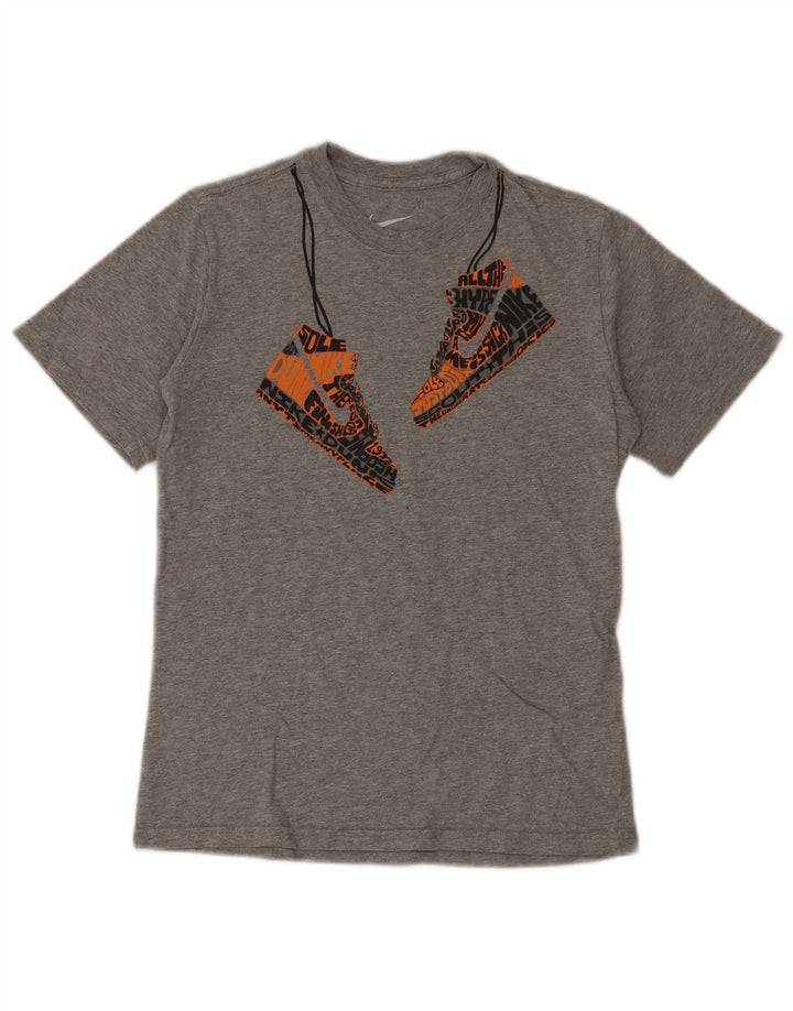 Nike Garçon Graphic T-Shirt Top 10-11 ans Gris Moyen Coton