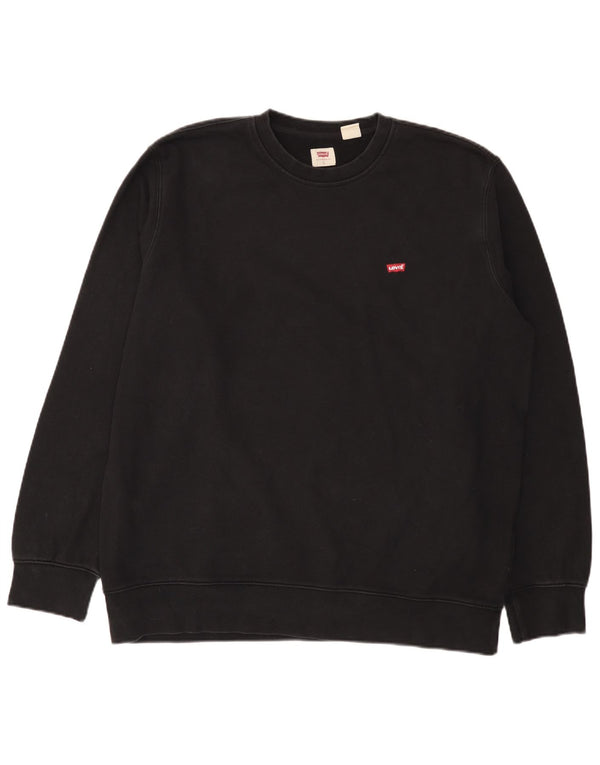 Levi's Sweat-Shirt Coupe Standard Homme Noir Large Coton