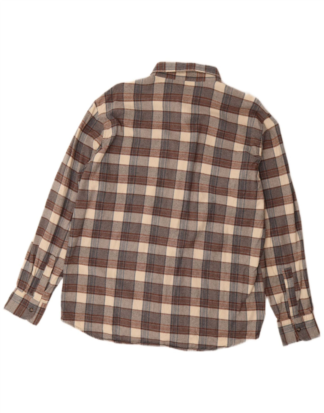 Sea Barrier Chemise en flanelle pour homme en coton à carreaux gris