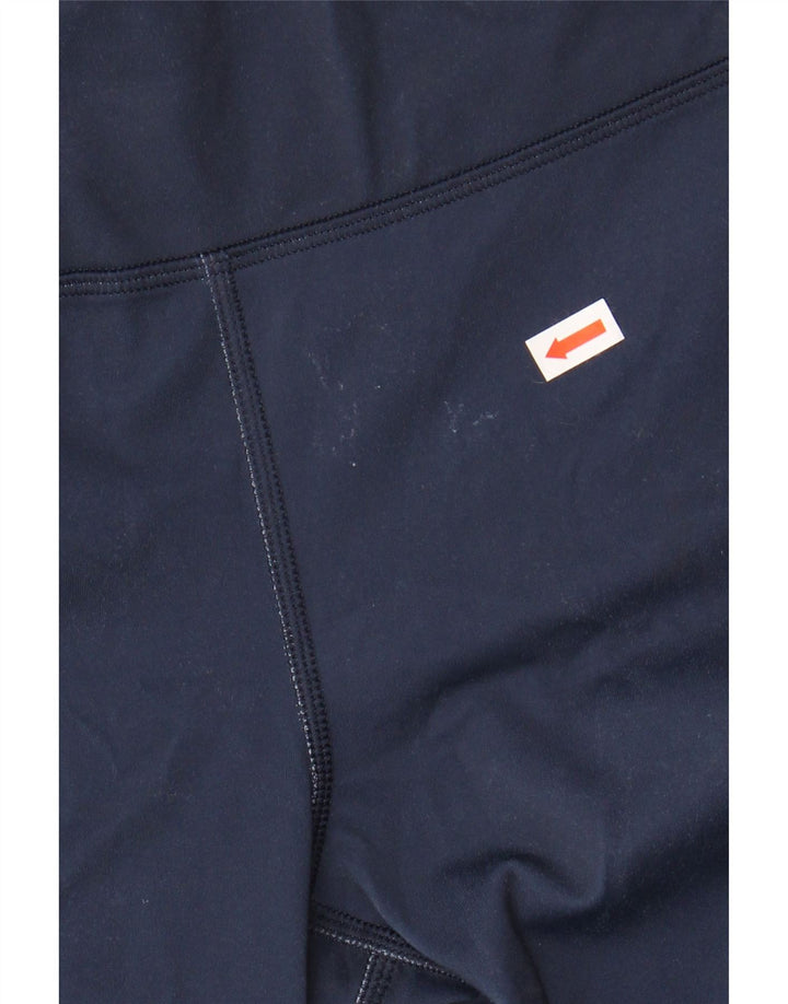 ATHLETA Leggings Femme UK 10 Petit Bleu Marine Colorblock