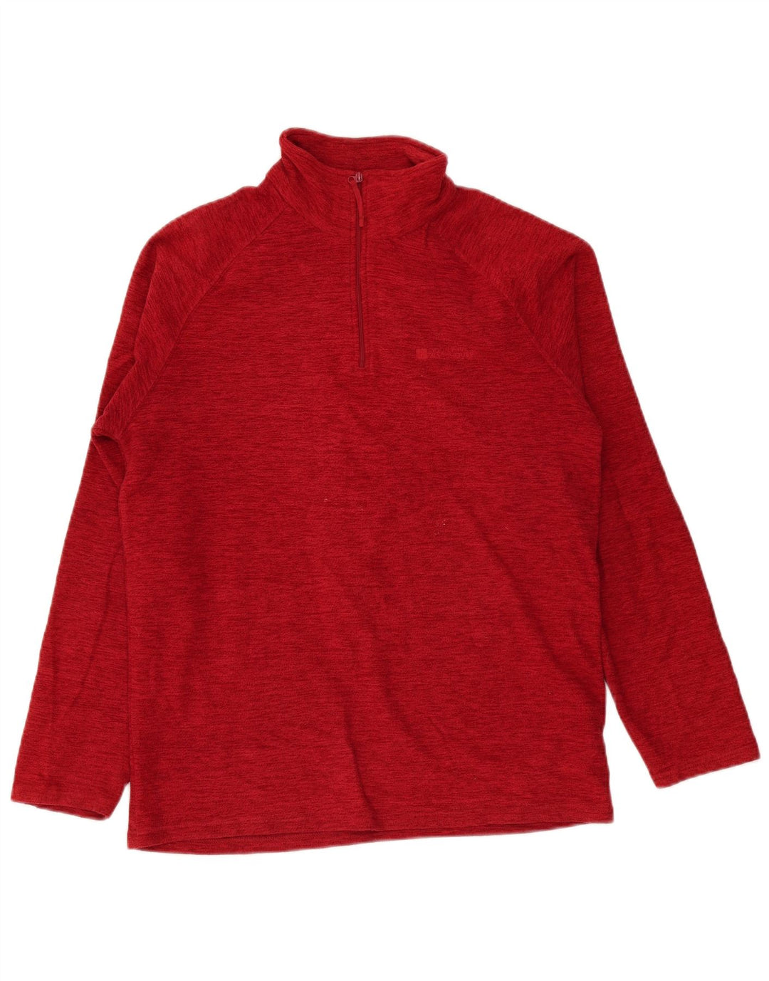 Mountain Warehouse Pull polaire à col zippé pour homme en polyester moucheté rouge moyen
