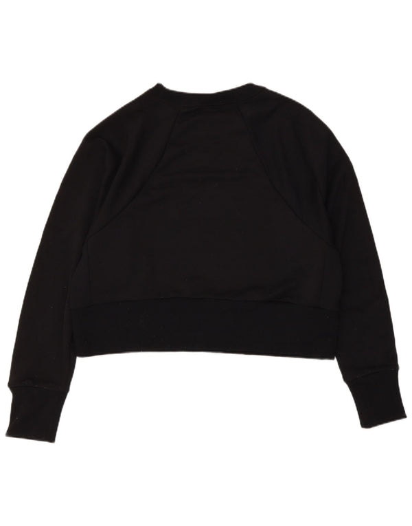 Nike Femme Crop Graphic Sweat-shirt surdimensionné UK 10 Petit Noir