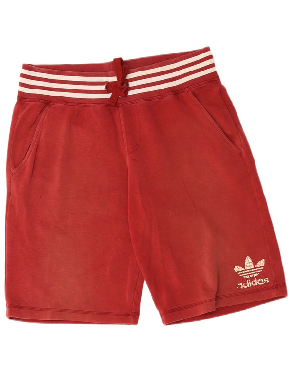 ADIDAS Short de Sport Homme Rouge Moyen Coton