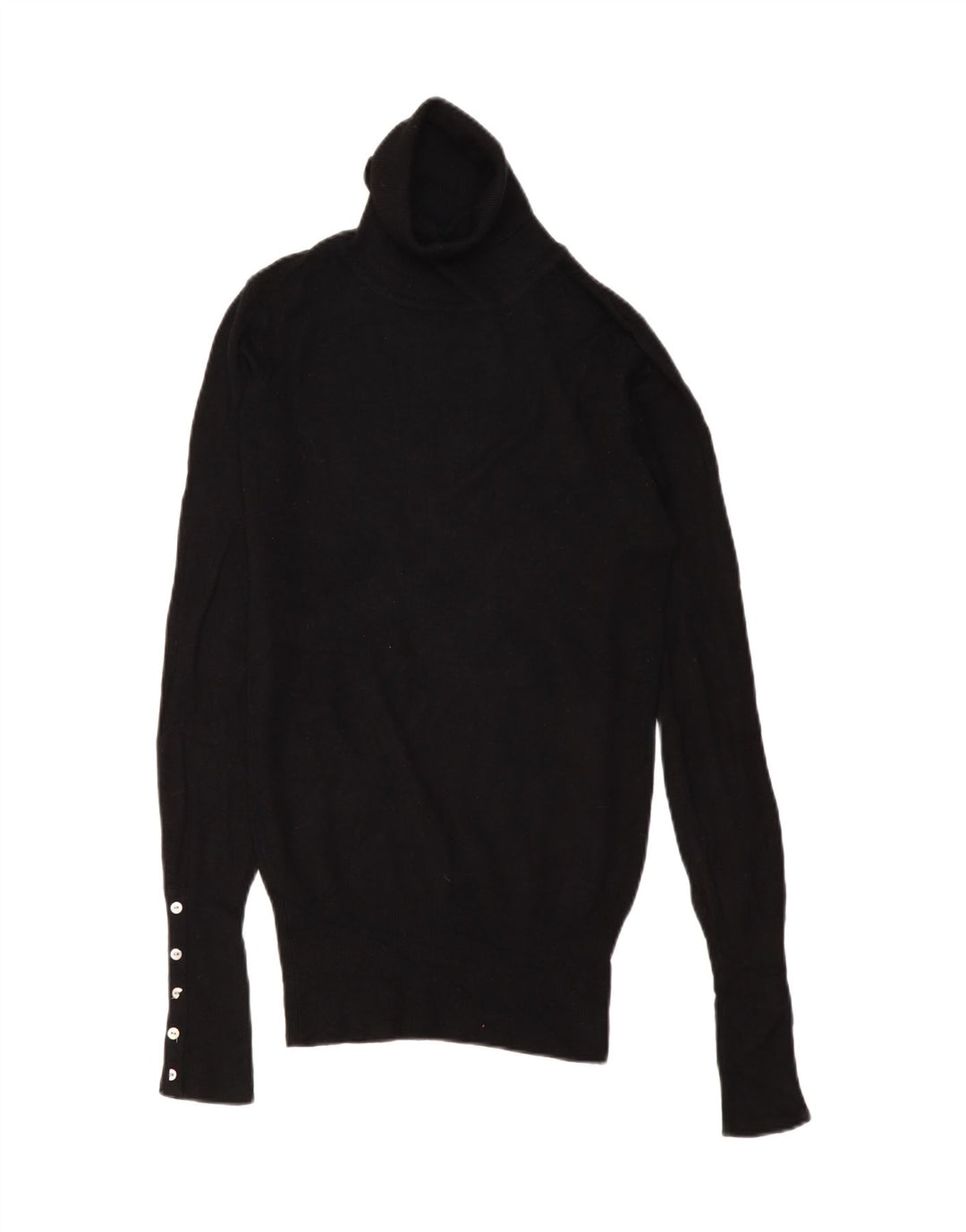 Zara Pull col roulé pour femme UK 10 Petite rayonne noire