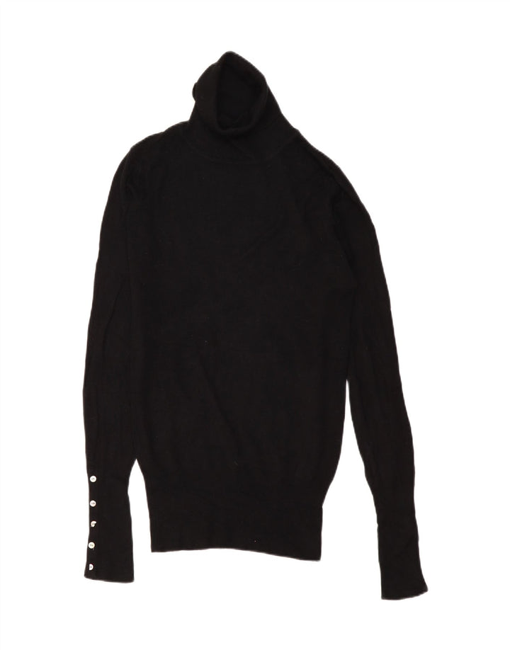 Zara Pull col roulé pour femme UK 10 Petite rayonne noire