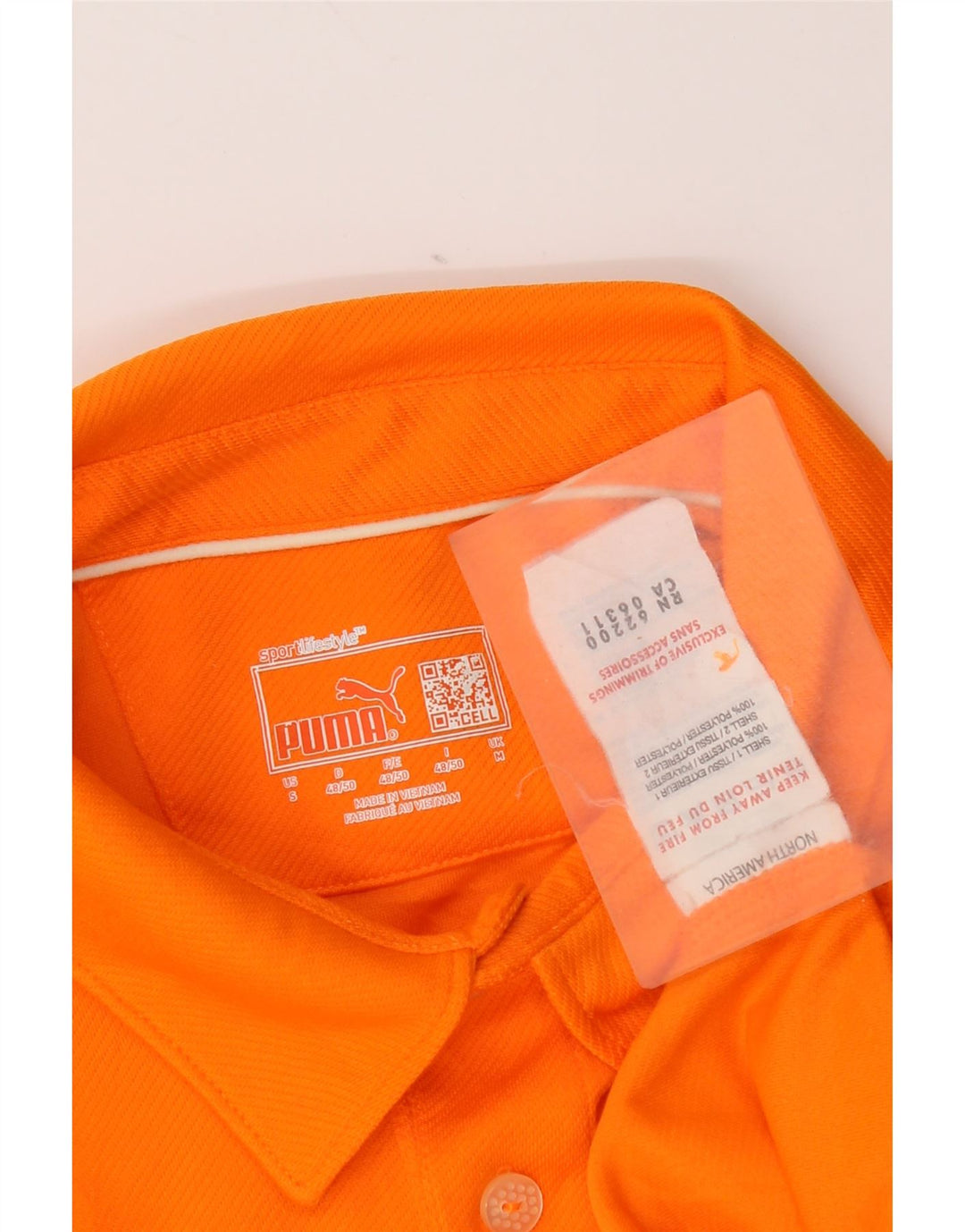 Puma Polo Homme Orange Moyen Polyester