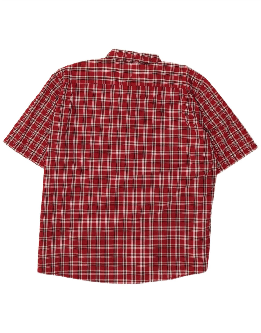 Wrangler Chemise à manches courtes pour homme 3XL en coton à carreaux rouges