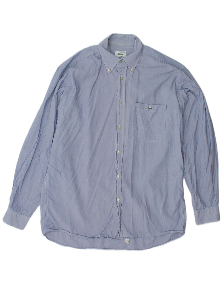 LACOSTE Chemise homme Taille 39 Bleu moyen à fines rayures