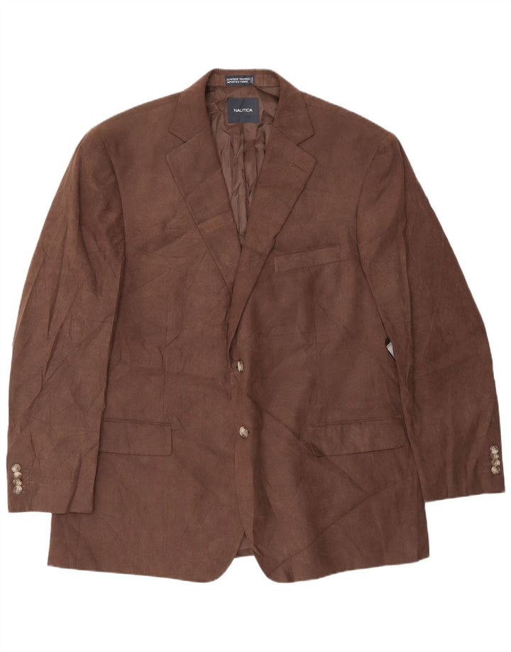 NAUTICA Veste blazer à 2 boutons pour homme UK 42 XL Marron