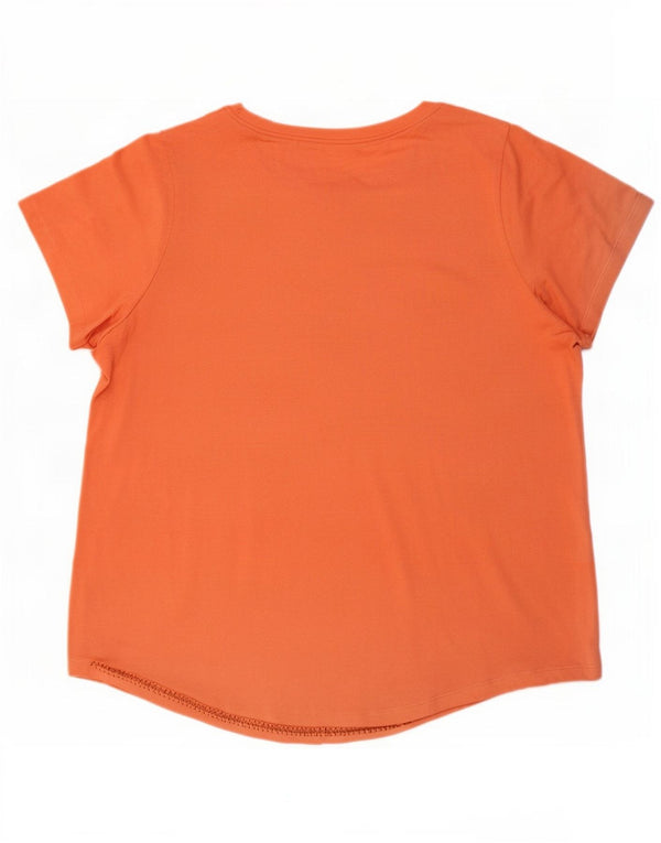 Nike T-shirt Dri Fit pour femme UK 20 2XL Orange Polyester