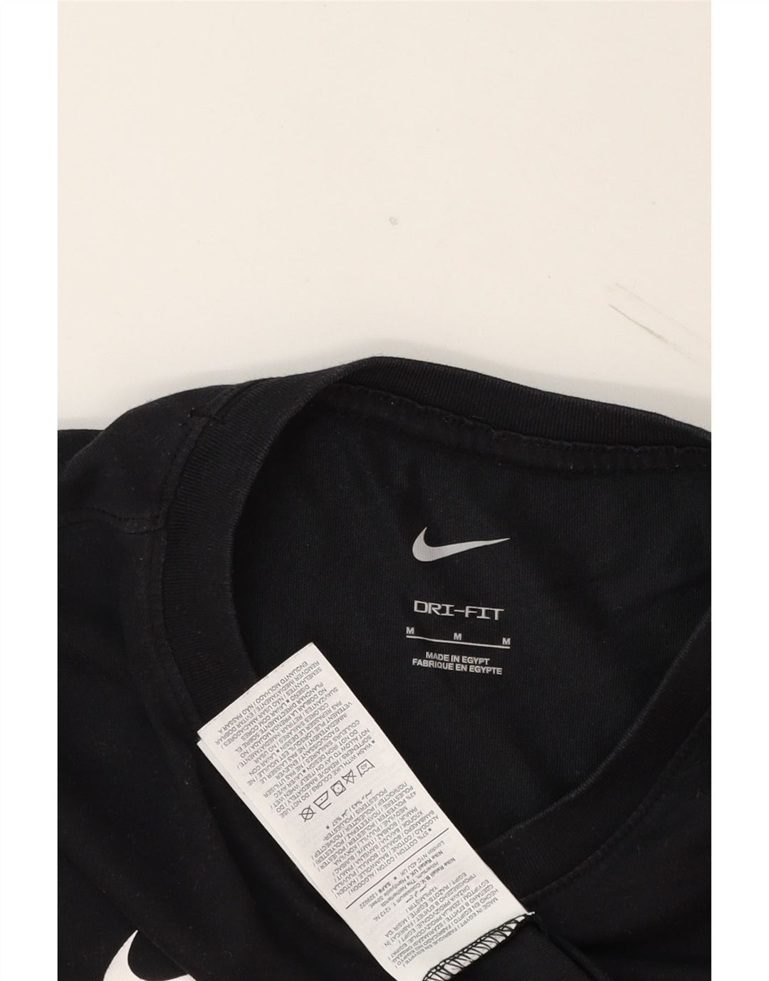 NIKE Mens Dri Fit T-Shirt Top Medium Black Cotton Vintage Nike and Second-Hand Nike from Messina Hembry 