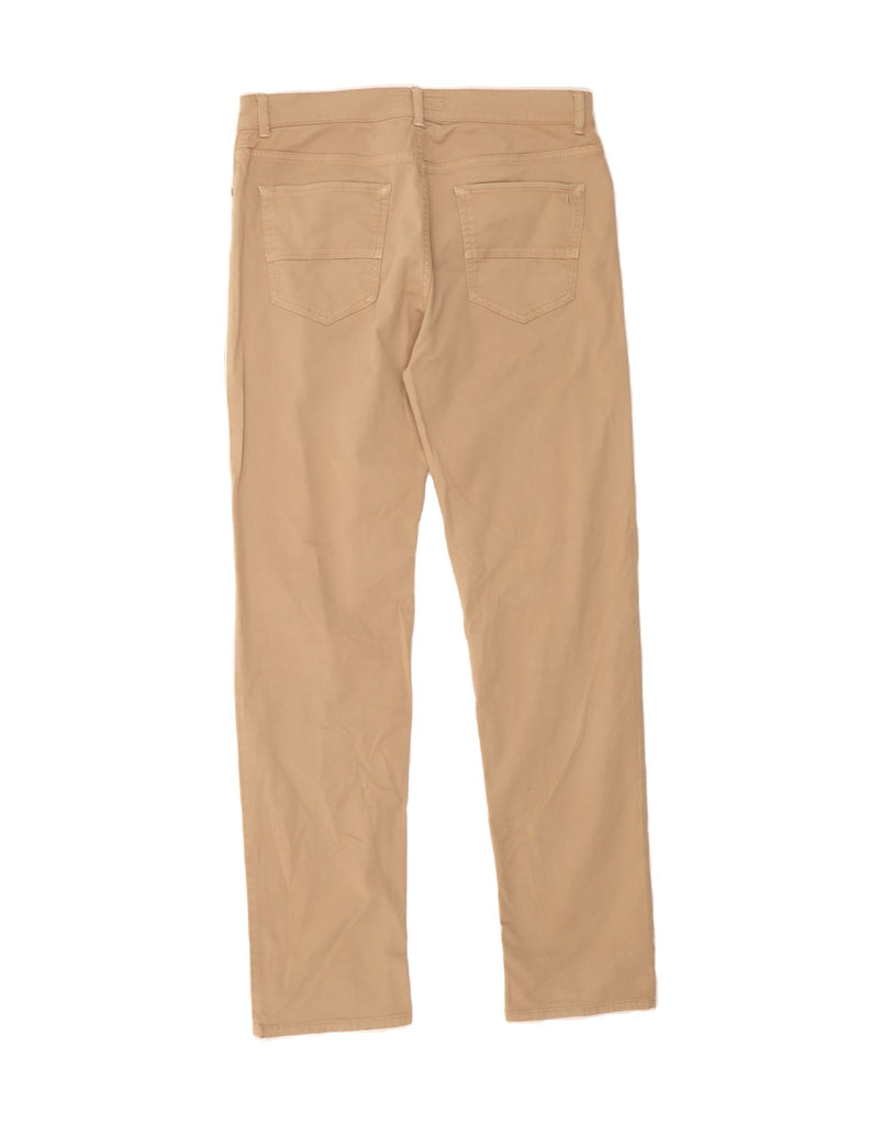 TRUSSARDI Mens Slim Casual Trousers W37 L37 Beige Vintage Trussardi and Second-Hand Trussardi from Messina Hembry 
