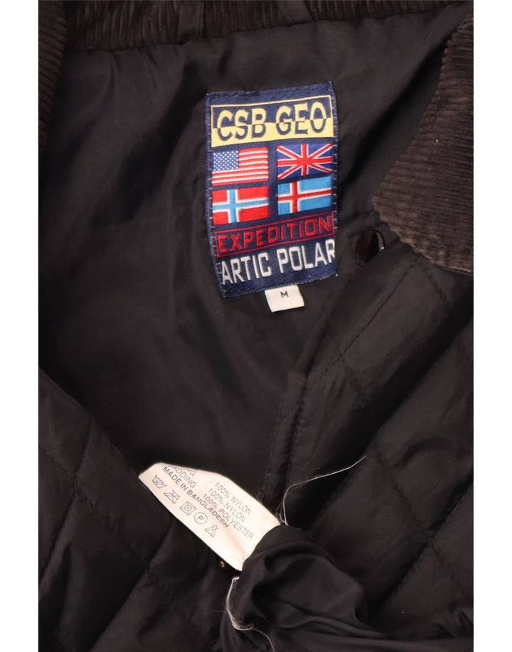 veste matelassée homme vintage UK 38 Nylon noir moyen